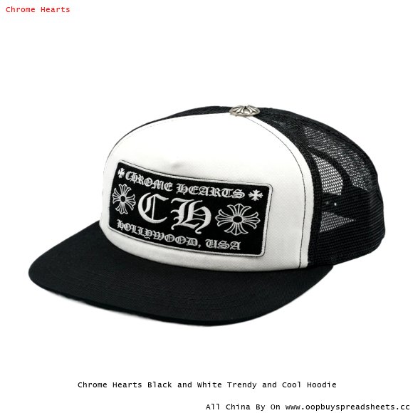 Chrome Hearts Black and White Trendy and Cool Hoodie