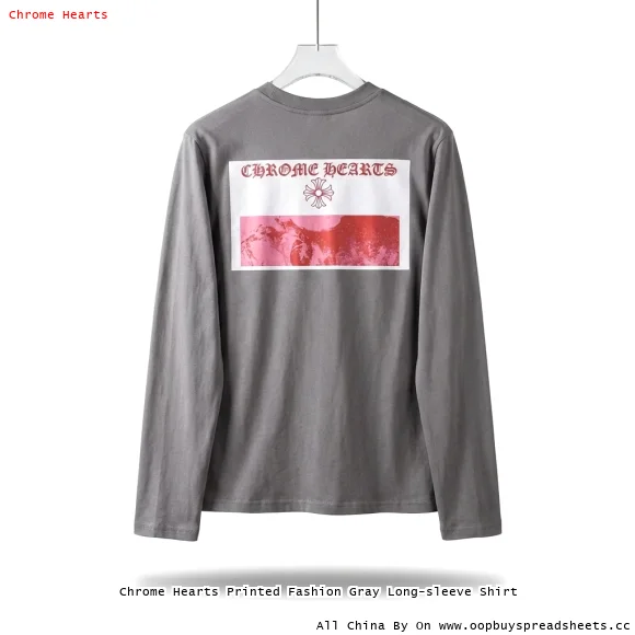 Chrome Hearts Printed Fashion Gray Long-sleeve Shirt