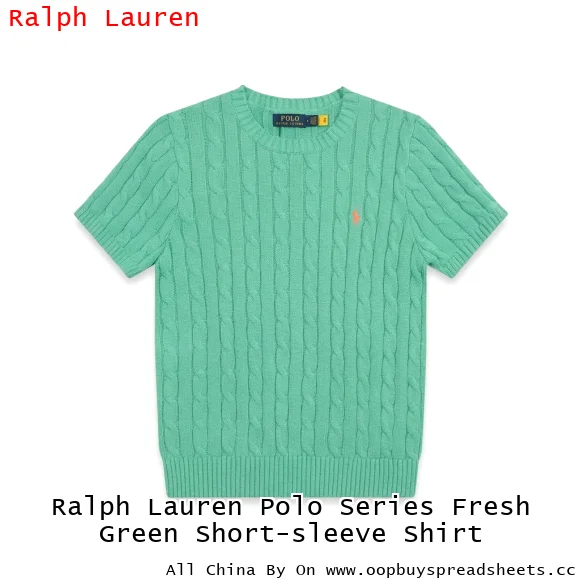 Ralph Lauren Polo Series Fresh Green Short-sleeve Shirt