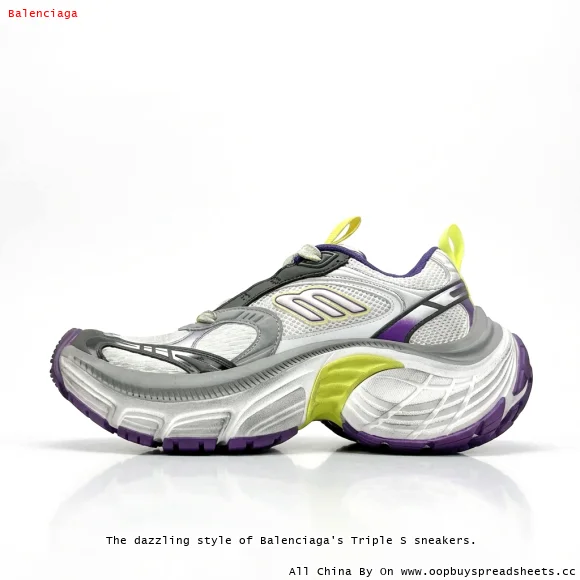 The dazzling style of Balenciaga's Triple S sneakers.