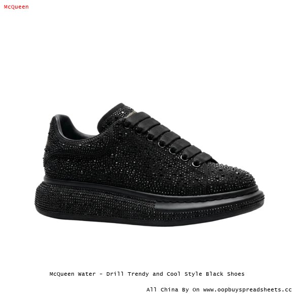 McQueen Water - Drill Trendy and Cool Style Black Shoes