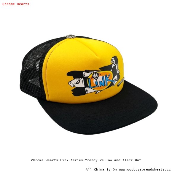 Chrome Hearts Link Series Trendy Yellow and Black Hat