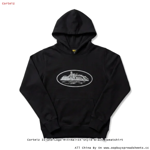 Corteiz Island Logo Minimalist Style Black Sweatshirt
