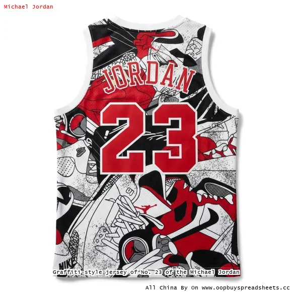 Graffiti-style jersey of No. 23 of the Michael Jordan
