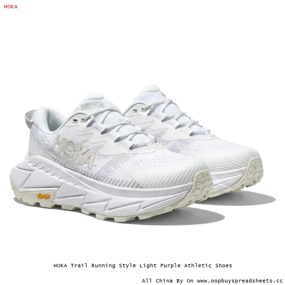 HOKA Trail Running Style Light Purple Athletic Shoes