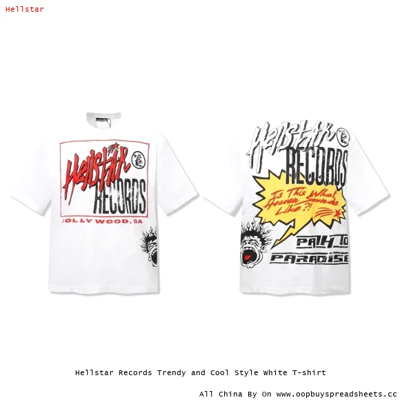 Hellstar Records Trendy and Cool Style White T-shirt