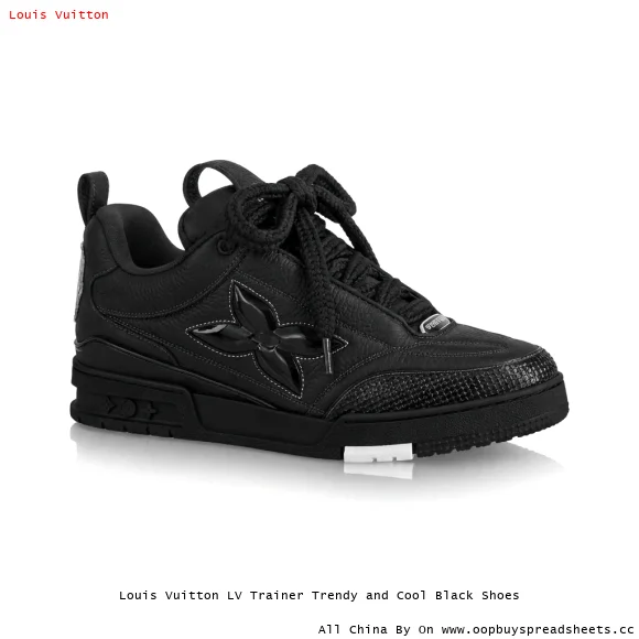 Louis Vuitton LV Trainer Trendy and Cool Black Shoes