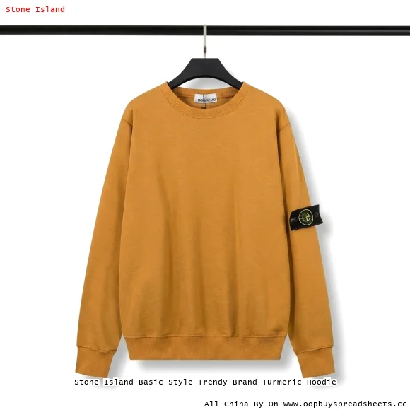Stone Island Basic Style Trendy Brand Turmeric Hoodie