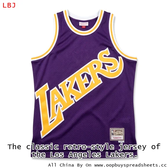 The classic retro-style jersey of the Los Angeles Lakers.