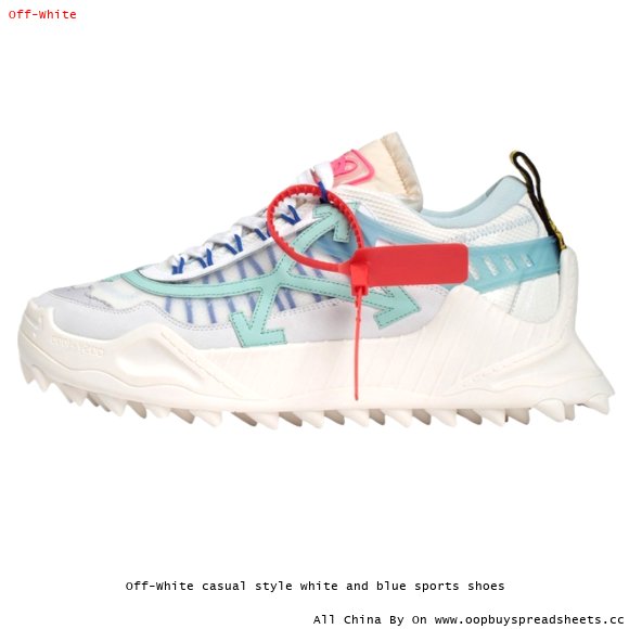 Off-White casual style white and blue sports shoes