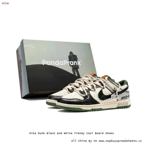 Nike Dunk Black and White Trendy Cool Board Shoes