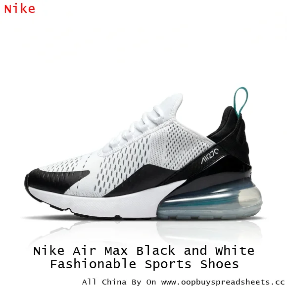 Nike Air Max Black and White Fashionable Sports Shoes
