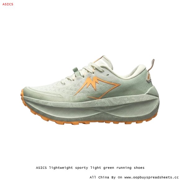 ASICS lightweight sporty light green running shoes