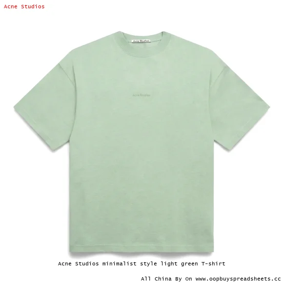 Acne Studios minimalist style light green T-shirt