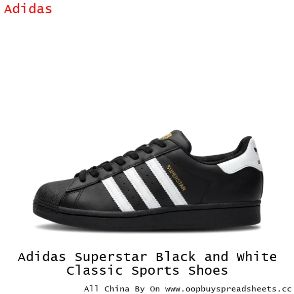 Adidas Superstar Black and White Classic Sports Shoes