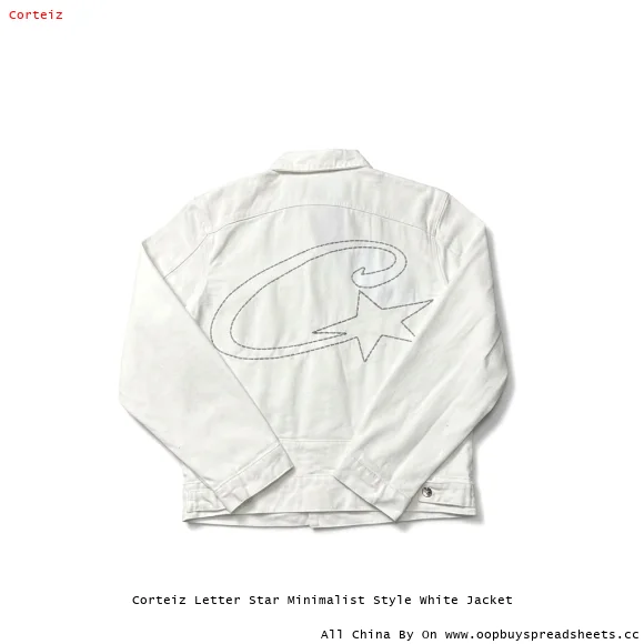 Corteiz Letter Star Minimalist Style White Jacket