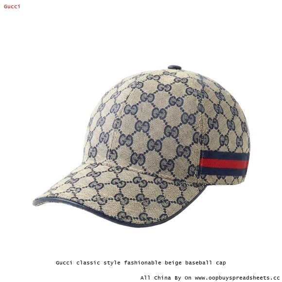 Gucci classic style fashionable beige baseball cap