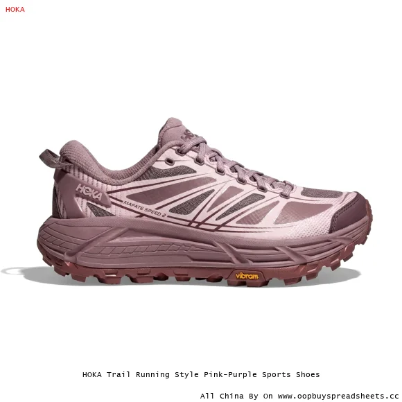 HOKA Trail Running Style Pink-Purple Sports Shoes