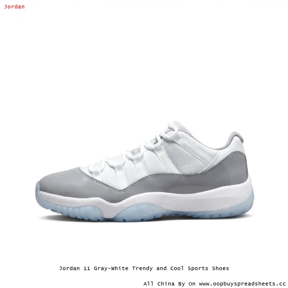 Jordan 11 Gray-White Trendy and Cool Sports Shoes