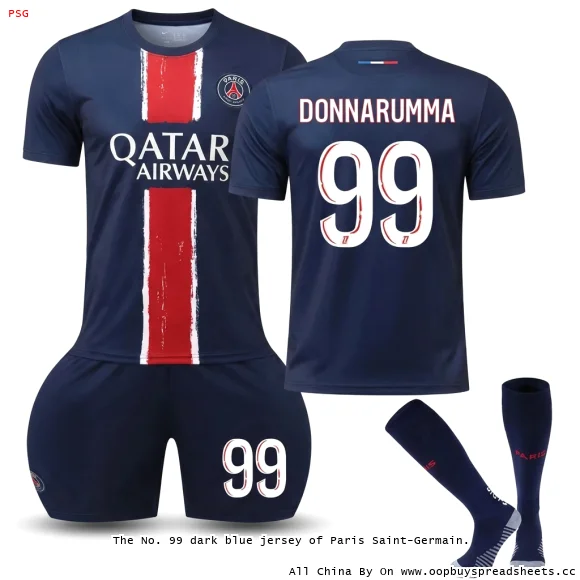 The No. 99 dark blue jersey of Paris Saint-Germain.
