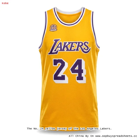 The No. 24 yellow jersey of the Los Angeles Lakers.