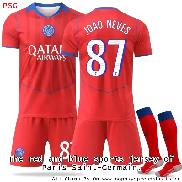 The red and blue sports jersey of Paris Saint-Germain.