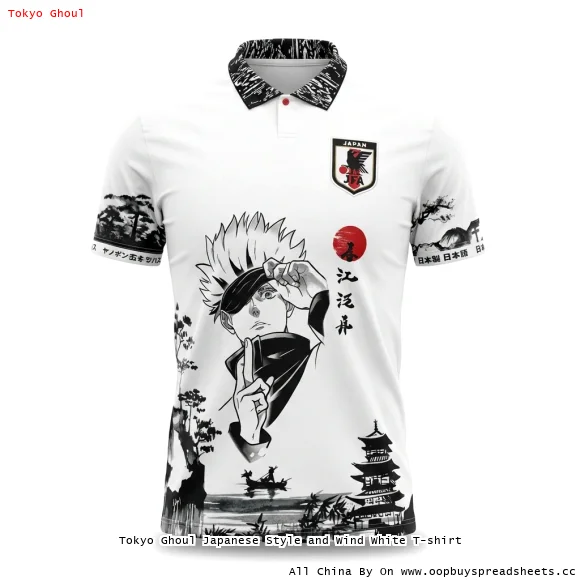 Tokyo Ghoul Japanese Style and Wind White T-shirt