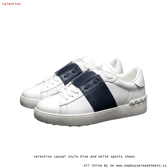 Valentino casual style blue and white sports shoes