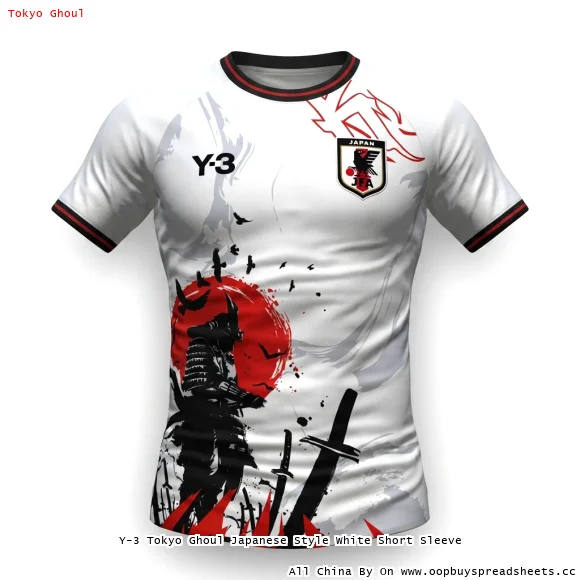 Y-3 Tokyo Ghoul Japanese Style White Short Sleeve