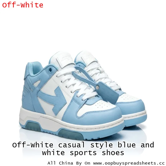 Off-White casual style blue and white sports shoes