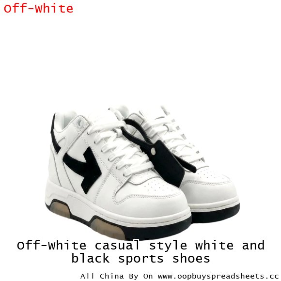 Off-White casual style white and black sports shoes