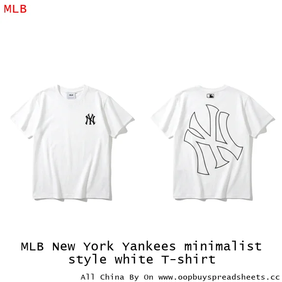 MLB New York Yankees minimalist style white T-shirt