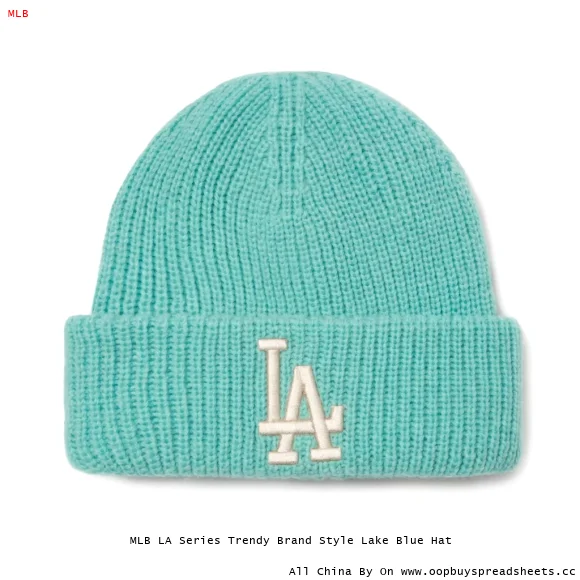 MLB LA Series Trendy Brand Style Lake Blue Hat