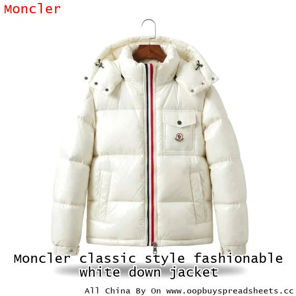 Moncler classic style fashionable white down jacket