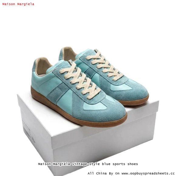 Maison Margiela vintage-style blue sports shoes