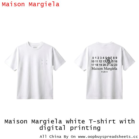 Maison Margiela white T-shirt with digital printing