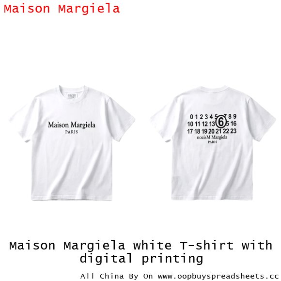 Maison Margiela white T-shirt with digital printing