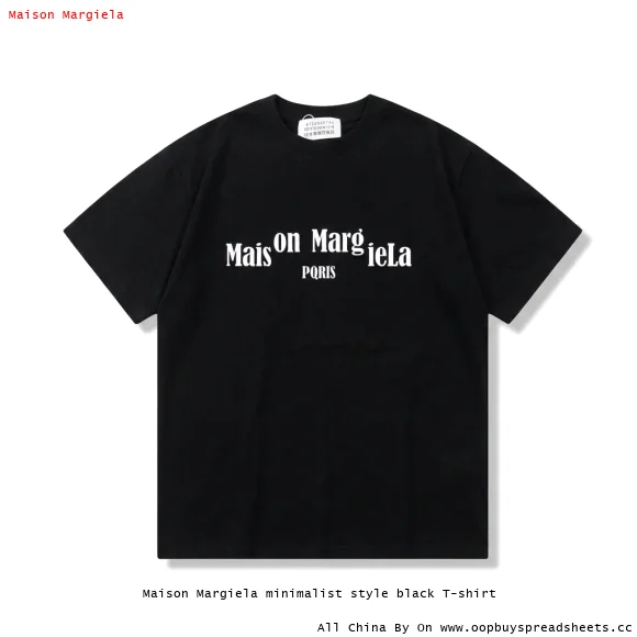 Maison Margiela minimalist style black T-shirt