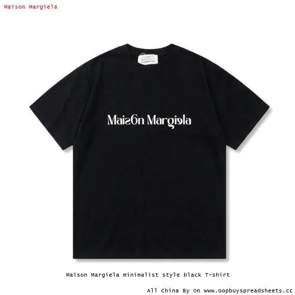 Maison Margiela minimalist style black T-shirt