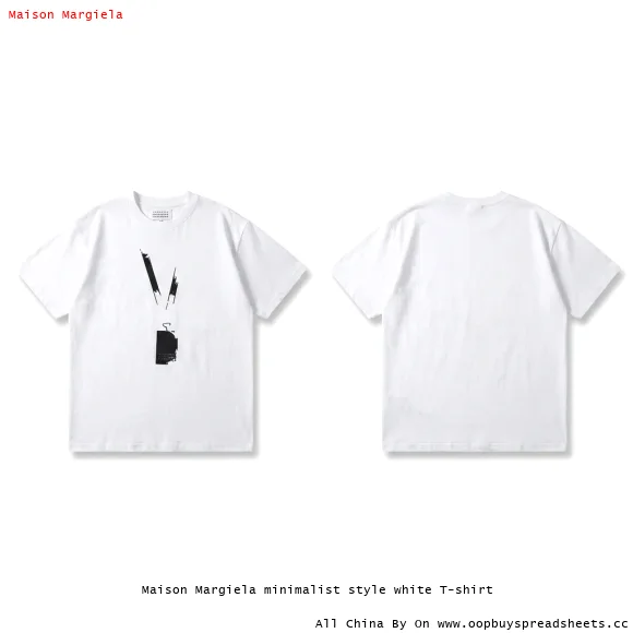 Maison Margiela minimalist style white T-shirt