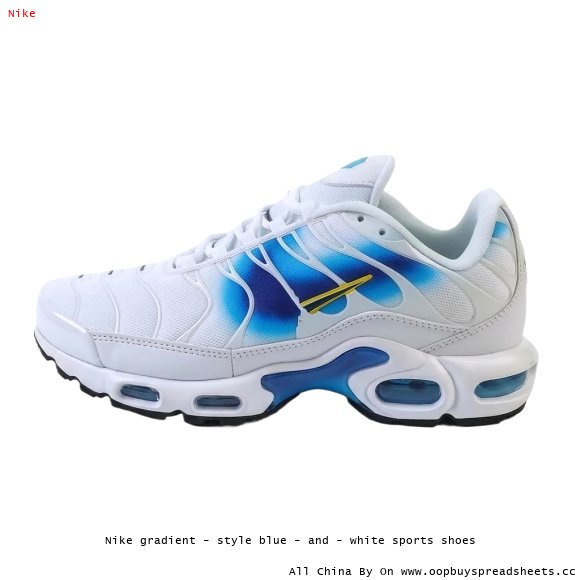 Nike gradient - style blue - and - white sports shoes