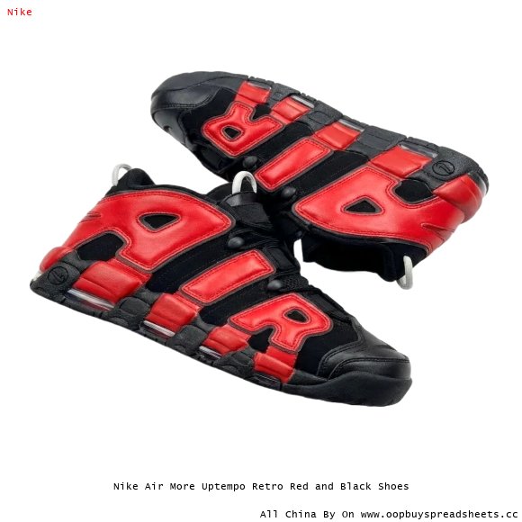 Nike Air More Uptempo Retro Red and Black Shoes