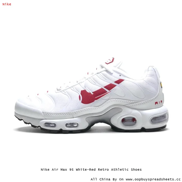 Nike Air Max 95 White-Red Retro Athletic Shoes