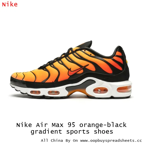 Nike Air Max 95 orange-black gradient sports shoes