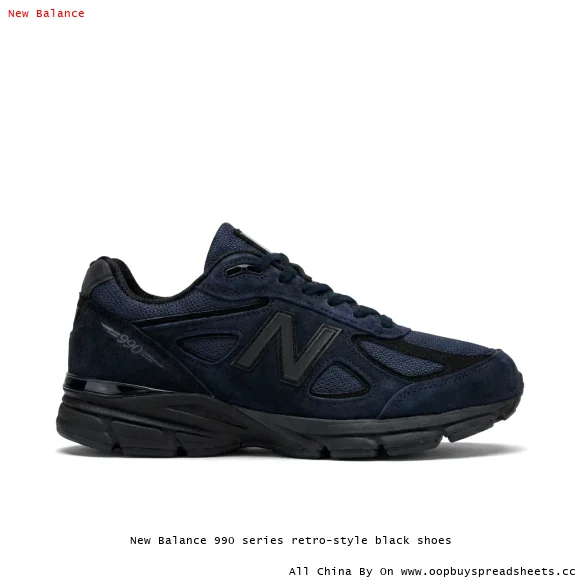 New Balance 990 series retro-style black shoes