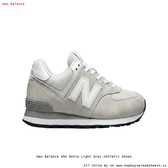 New Balance 996 Retro Light Grey Athletic Shoes