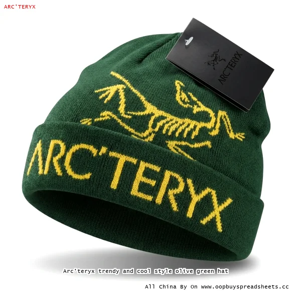 Arc'teryx trendy and cool style olive green hat