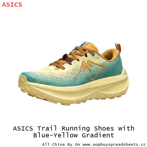 ASICS Trail Running Shoes with Blue-Yellow Gradient