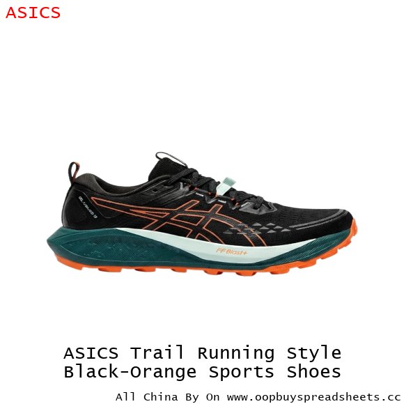 ASICS Trail Running Style Black-Orange Sports Shoes
