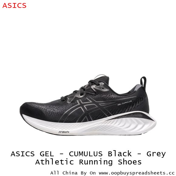 ASICS GEL - CUMULUS Black - Grey Athletic Running Shoes